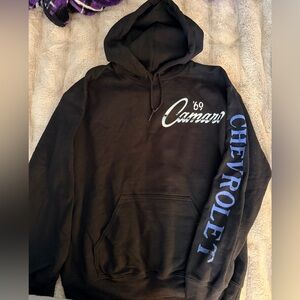 Black '69 Camaro Chevrolet Sleeve Pullover Hoodie